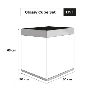 Akvārijs Aquael AQUARIUM SET GLOSSY CUBE D&N GRAY 