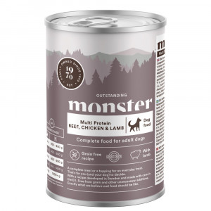 Monster Dog Multi Beef/Chick/Lamb Burk 400g 
