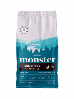 Monster Orginal Sensitive White Fish Small Bites 12kg