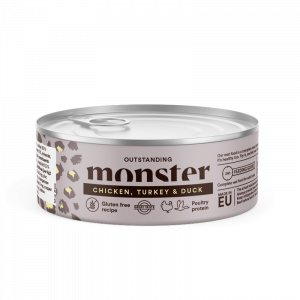 Monster Cat Adult Multi Protein Chicken, Turkey & Duck 6x100g