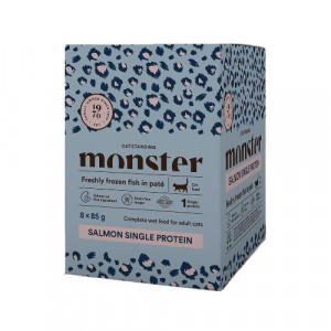 Monster Cat Pouches Adult Salmon 8x85g