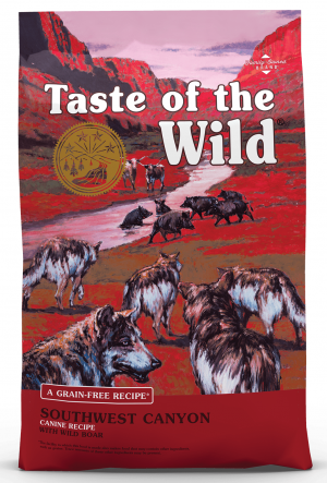 TOW Taste Of The Wild Southwest Canyon Canine Dog Formula 12.2kg Cena norādīta par 1 gb. un ir spēkā pasūtot 2 gb.