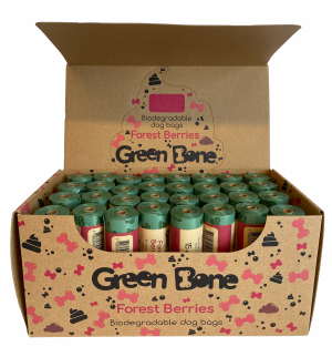 Green Bone Counter Display Forest Berries 1gab.