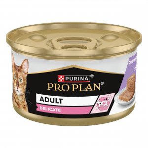 PRO PLAN DELICATE konservi kaķiem ar tītaru 85g x 6