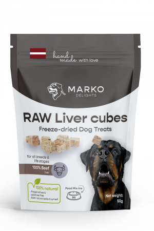 RAW Liver cubes 50g