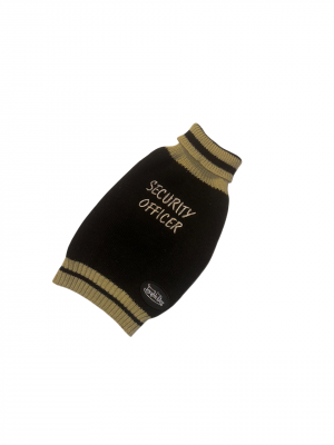 Apģērbs suņiem, melns ar uzrakstu “Security Officer”
