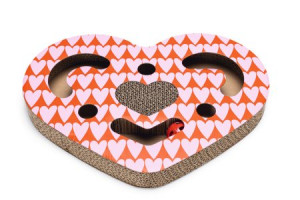 Beeztees valentīndiena Nagu skrāpis Cardboard, 40x30x5 cm, sarkans