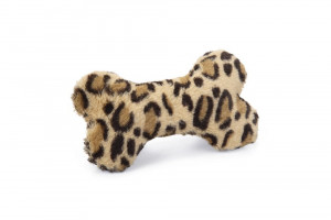 Beeztees Plīša rotaļlieta suņiem - kaulns 18x13x3cm, leopards