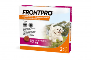 FRONTPRO 11MG KOŠĻ TABL SUŅIEM (2-4KG) S N3 (3 tabletes)