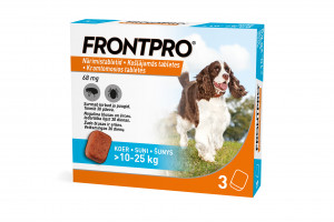 FRONTPRO 68MG KOŠĻ TABL SUŅIEM (>10-25KG) L N3 (3 tabletes)