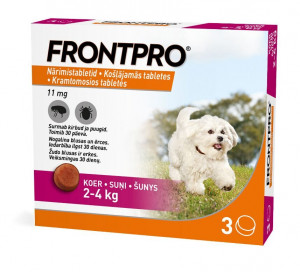 FRONTPRO 11MG KOŠĻ TABL SUŅIEM (2-4KG) S N1 (1 tablete)