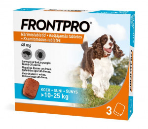 FRONTPRO 68MG KOŠĻ TABL SUŅIEM (>10-25KG) L N1 (1 tablete)