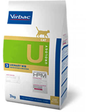 VIRBAC HPM DIET CAT UROLOGY URINARY WIB - sausā barība kaķiem 3kg