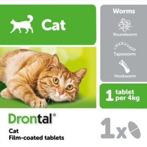Drontal Cat 230 mg/20mg tabletes kaķu attārpošanai  2tabl/N2