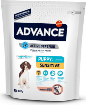 ADVANCE DOG PUPPY SENSITIVE sausā barība suņiem  800g